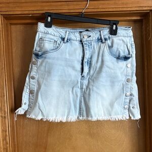 Dollhouse Light Blue Denim Mini Skirt